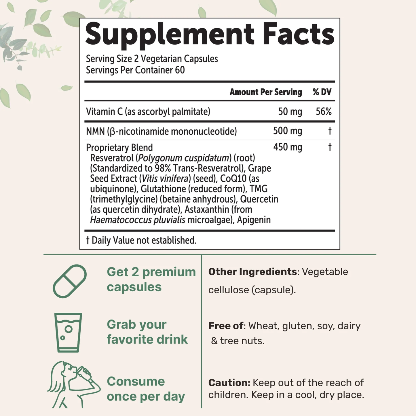 NMN Longevity Complex  Advanced 10-in-1 NAD+/120 Capsules